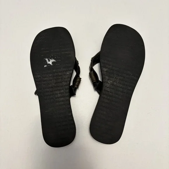 Womens Leather Y2K Boho Thong Sandals 7 Festival Indie Summer Resort Vacation - Picture 5 of 9